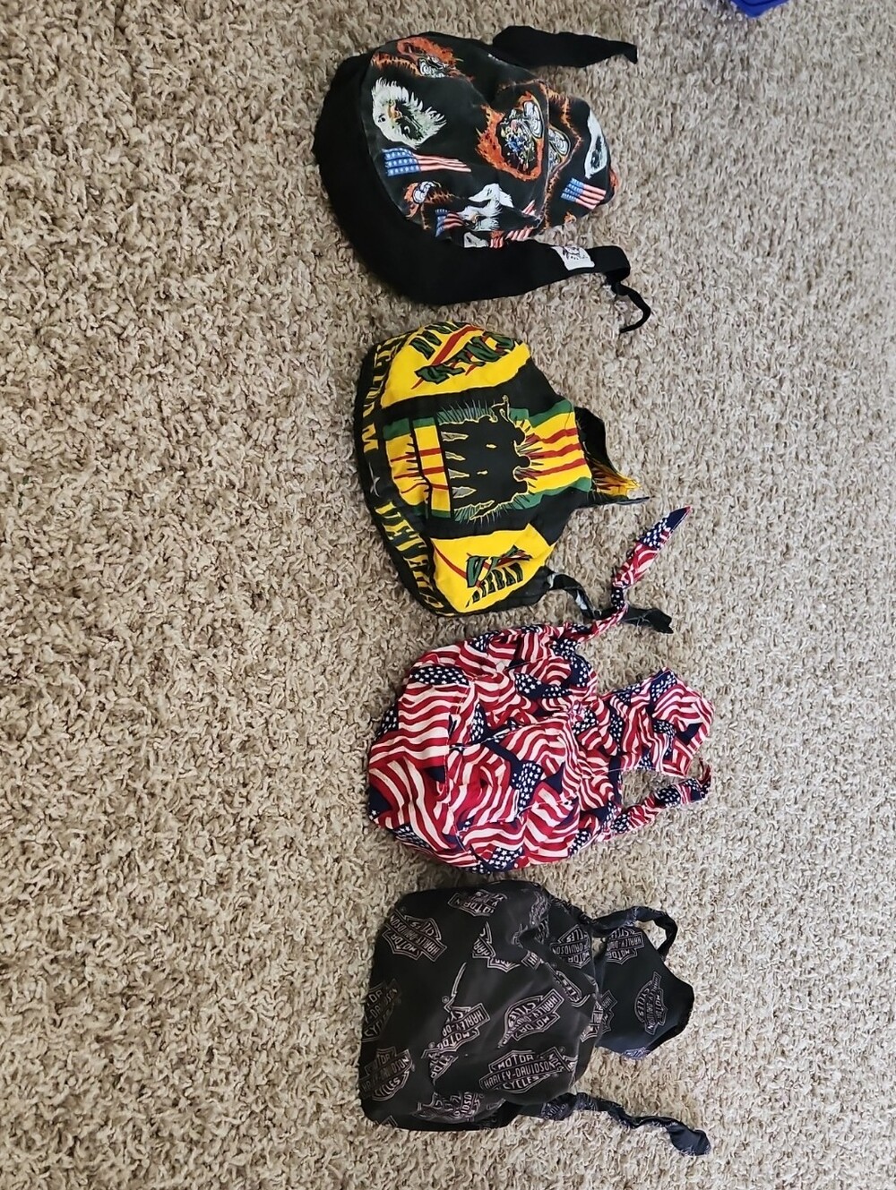 Set of 4 Skull Caps